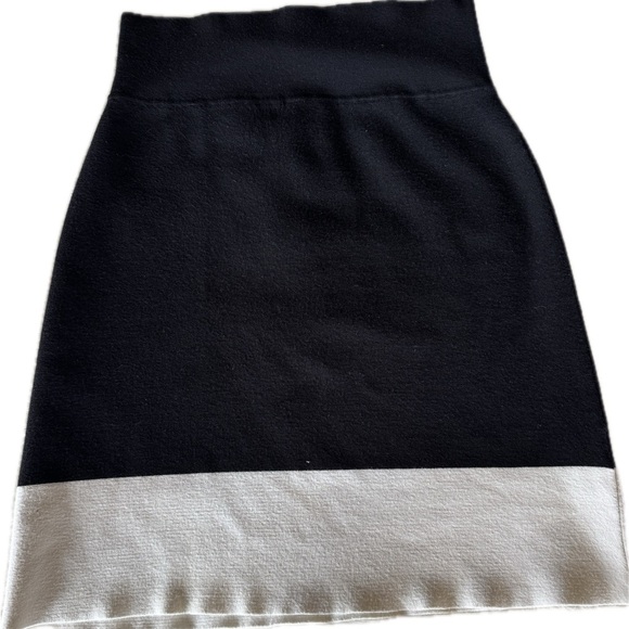 Theory black and white color block midi skirt size - Picture 1 of 8
